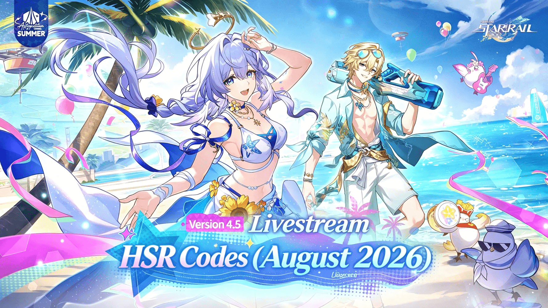 Honkai Star Rail 4.5 : códigos da transmissão ao vivo (agosto de 2026)